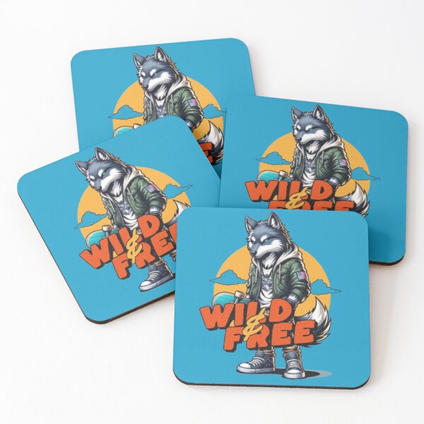 Item preview, Skater Wolf – Urban Wild Style Illustration designed and sold by WAKYSHOP.