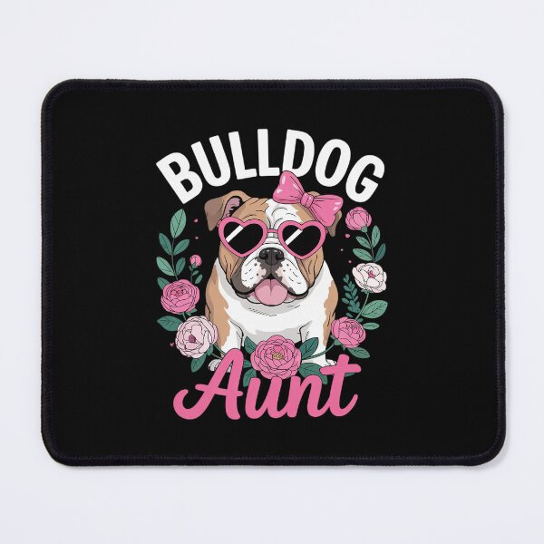 Item preview, Bulldog Aunt Floral Valentine Dog Lover Aunt Women designed and sold by PowAcademy.