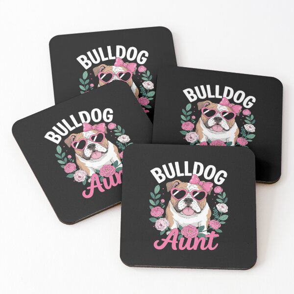 Item preview, Bulldog Aunt Floral Valentine Dog Lover Aunt Women  designed and sold by PowAcademy.