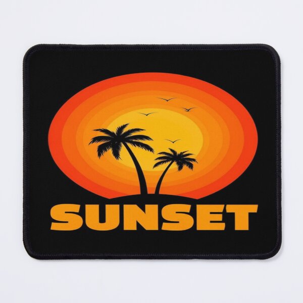 Item preview, Tropical Sunset Silhouette with Palm Trees and Birds – Vibrant Beach Vibes for Summer Lovers designed and sold by Bright Nest Studio.