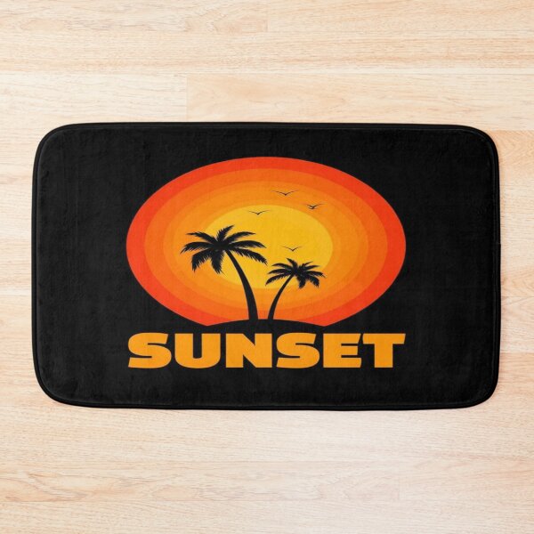 Item preview, Tropical Sunset Silhouette with Palm Trees and Birds – Vibrant Beach Vibes for Summer Lovers designed and sold by Bright Nest Studio.