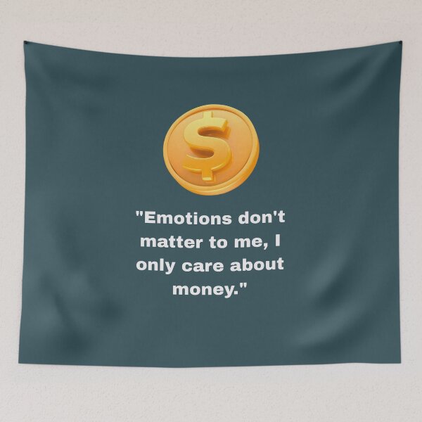 Item preview, Money Mindset - "I Only Care About Money" Bold Quote Design designed and sold by UrbanEchoHub.