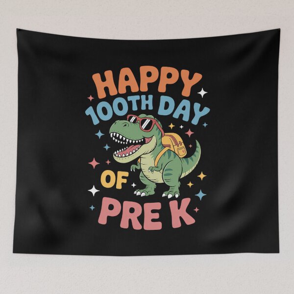 Item preview, Pre K 100 Days Of School T rex designed and sold by gourpmerzihd.