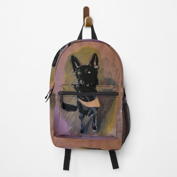 Item preview, Midnight the Black German Shepard designed and sold by HouseplantsAndScamps.