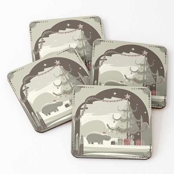 Item preview, Christmas Hippo Cheer designed and sold by NeatThingLover.