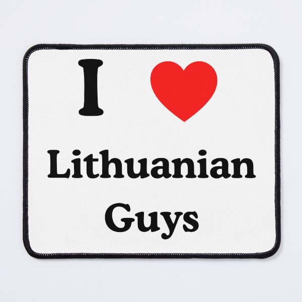 Item preview, Custom Made I Love Lithuanian Guys Text Design designed and sold by AlienTechs.
