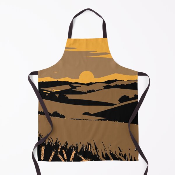 Item preview, wheat fields - Risograph Style Vector Art Collection – Bold Colour Illustrations of Diverse Scenes designed and sold by stephenignacio.