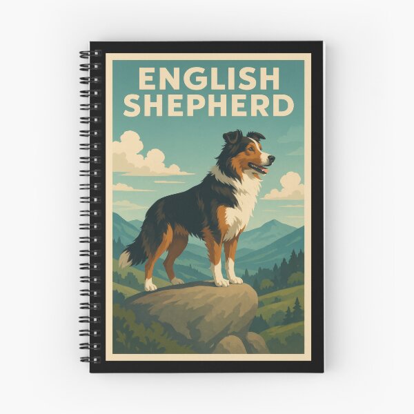Item preview, English Shepherd Mountain Vista Art designed and sold by Flying Doggo.
