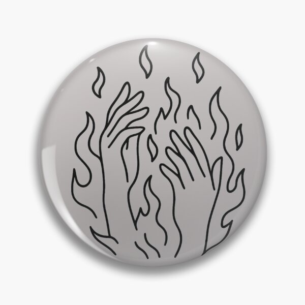 Item preview, Burning Hands Line Art T-Shirt – Minimal Flame Graphic Aesthetic Tee designed and sold by KDesignCrafts.