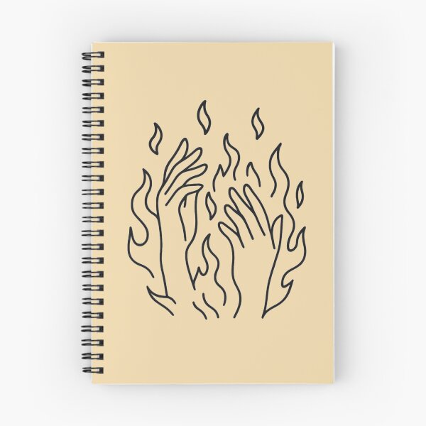 Item preview, Burning Hands Line Art T-Shirt – Minimal Flame Graphic Aesthetic Tee designed and sold by KDesignCrafts.