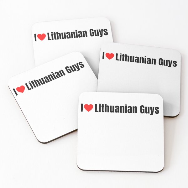 Item preview, I Love Lithuanian Guys Custom Made Lithuanian Pride Text Design designed and sold by AlienTechs.