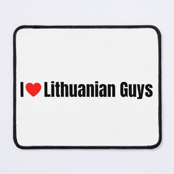 Item preview, I Love Lithuanian Guys Custom Made Lithuanian Pride Text Design designed and sold by AlienTechs.