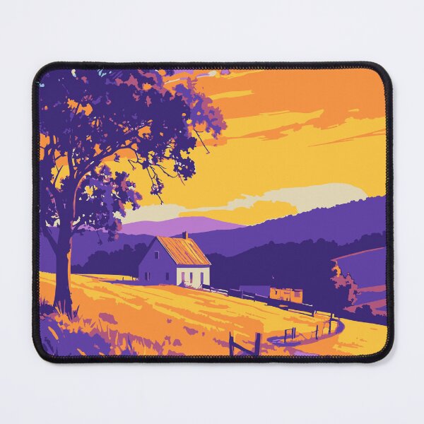 Item preview, the fields - Risograph Style Vector Art Collection – Bold Colour Illustrations of Diverse Scenes designed and sold by stephenignacio.