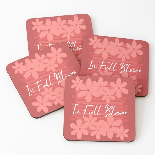 Item preview, In Full Bloom Pink Floral & Stripes Art designed and sold by Eyesome.