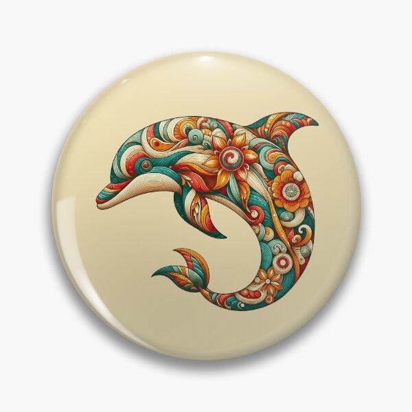 Item preview, Swim with Dolphins in a World of Thai Flower Motifs   designed and sold by Vanich-Panich.