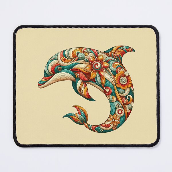 Item preview, Swim with Dolphins in a World of Thai Flower Motifs designed and sold by Vanich-Panich.