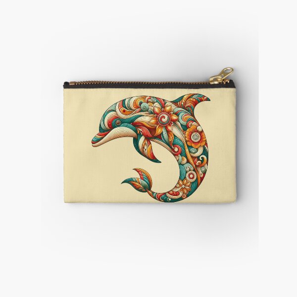 Item preview, Swim with Dolphins in a World of Thai Flower Motifs   designed and sold by Vanich-Panich.