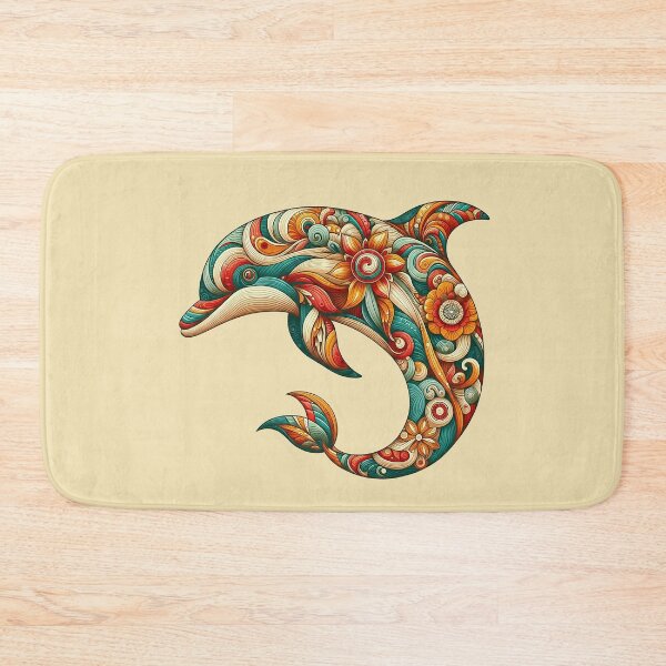 Item preview, Swim with Dolphins in a World of Thai Flower Motifs   designed and sold by Vanich-Panich.