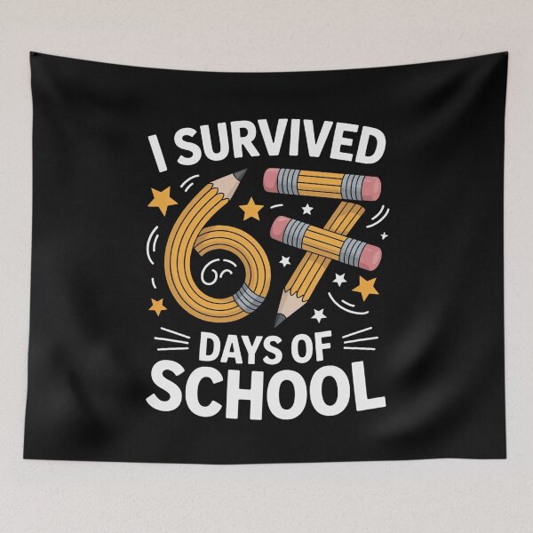 Item preview, I Survived 67 Days Of School Teachers Students designed and sold by MeowtivationP.
