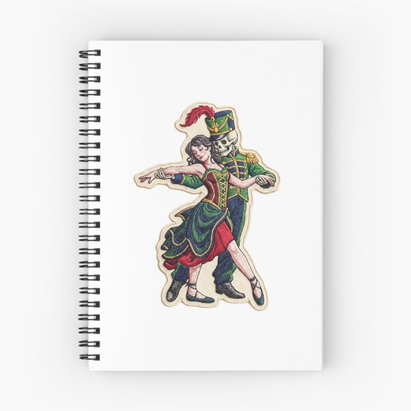 Item preview, Embroidered Dancing Skeleton Couple, Jewel Tone Textured Art, Mold-Thrusted Stitch Style Sticker designed and sold by Gurjeetpixelart.