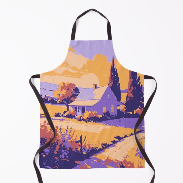 Item preview, Lil House in the fields - Risograph Style Vector Art Collection – Bold Colour Illustrations of Diverse Scenes designed and sold by stephenignacio.