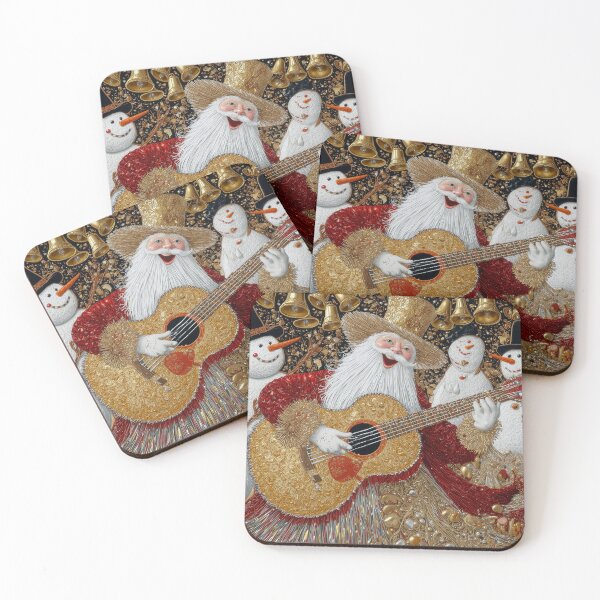 Item preview, Santa Playing Guitar postcard 4 designed and sold by yumas.