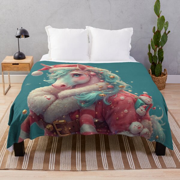 Item preview, Kawaii Santa Horse – Magical Christmas Fantasy Art by NegarTv Designs designed and sold by NegarTv Designs.
