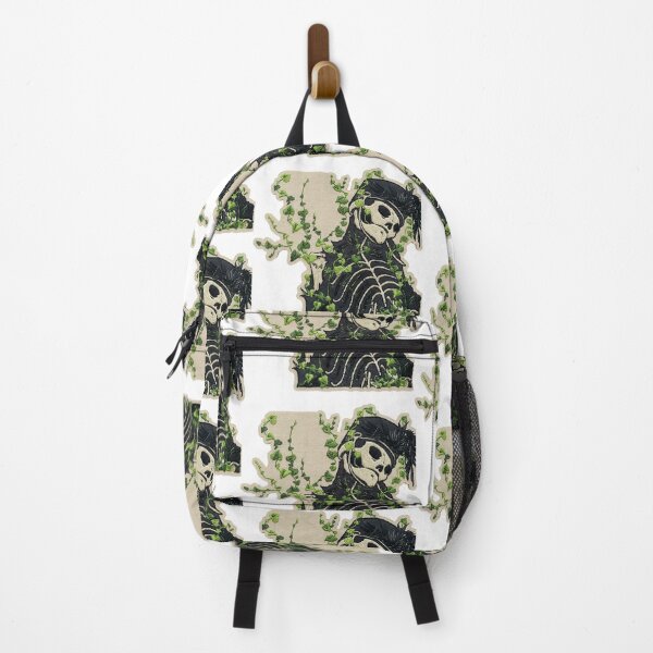 Item preview, Embroidered Vine Spirit Sticker, Dimensional Stitch Art, Mystical Skeleton Figure with Puffy Leaves designed and sold by Gurjeetpixelart.