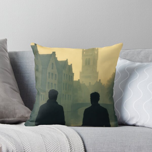 Item preview, Two Figures Medieval Tower City Fog Bruges designed and sold by Cine8.