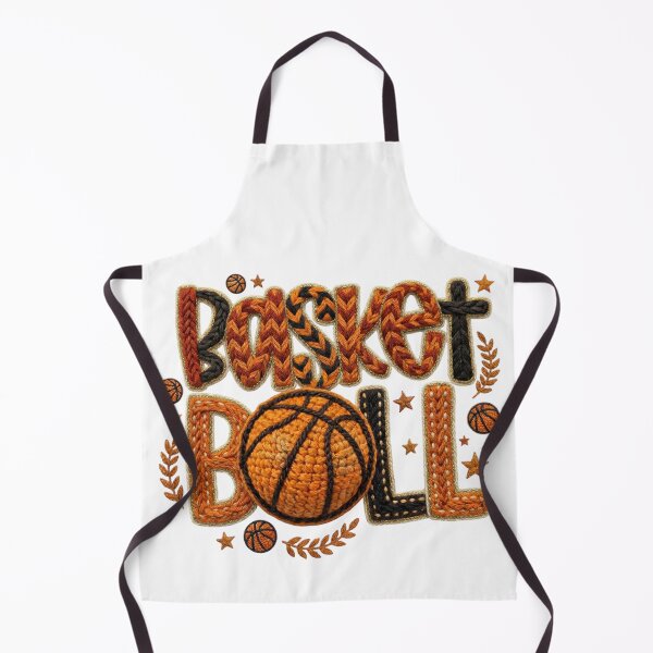 Aperçu de l'œuvre Écusson brodé en fausse chenille de basketball créée et vendue par Clinomania Art.