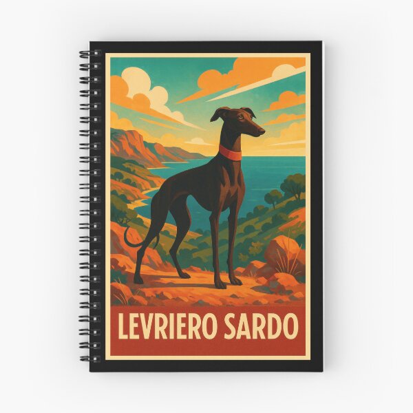 Item preview, Levriero Sardo Coastal Sunset Poster designed and sold by Flying Doggo.