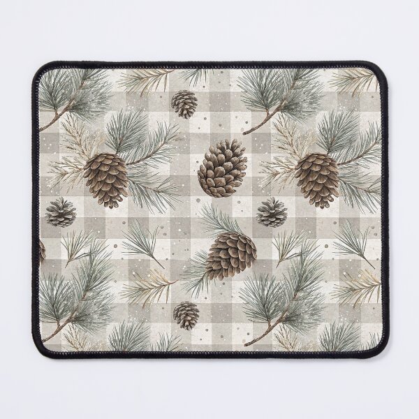 Item preview, Exquisite Christmas design with a neutral checkered pattern designed and sold by Merrylands Artshop.