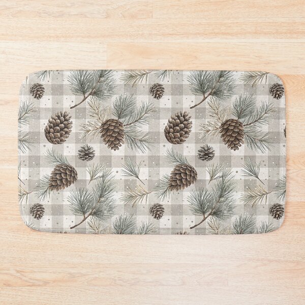 Item preview, Exquisite Christmas design with a neutral checkered pattern designed and sold by Merrylands Artshop.
