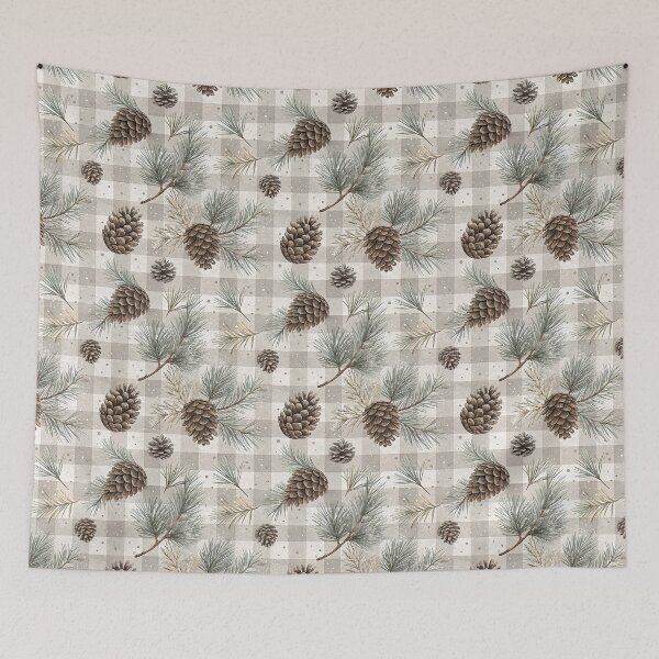 Item preview, Exquisite Christmas design with a neutral checkered pattern designed and sold by Merrylands Artshop.