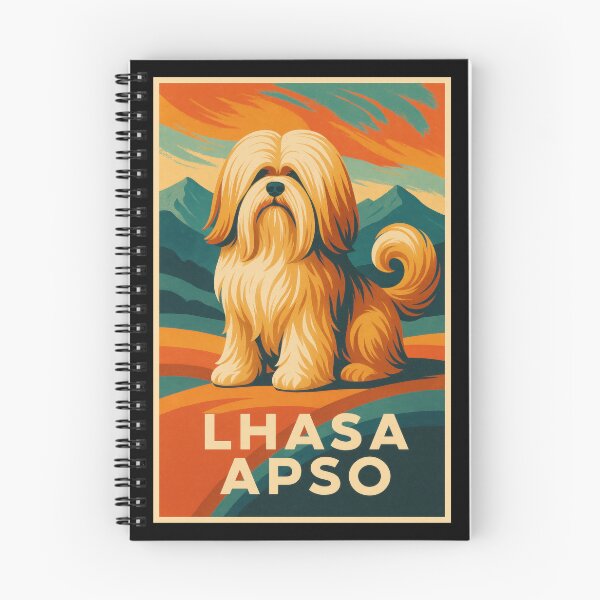 Item preview, Lhasa Apso Mountain Sunrise Art designed and sold by Flying Doggo.
