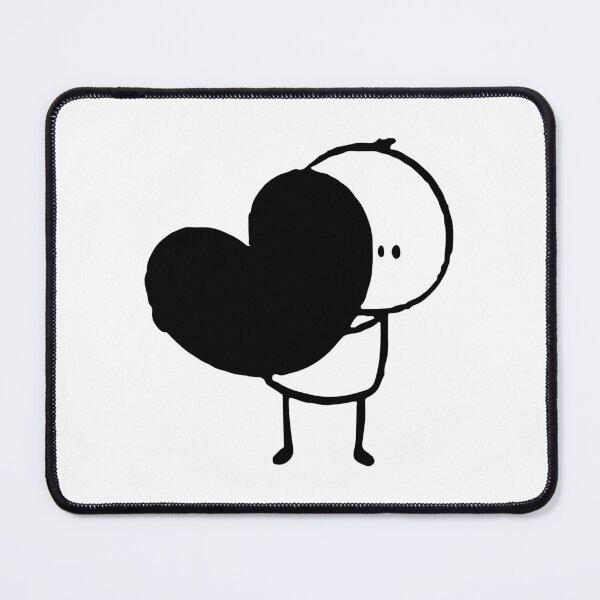 Item preview, Big Black Heart Hugger - Cute Minimalist Love Doodle designed and sold by Like it.