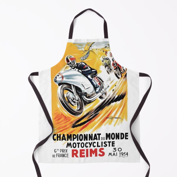 Item preview, 1954 Grand Prix de France World Championship Motorcycle Race Poster designed and sold by CharlieDesings.