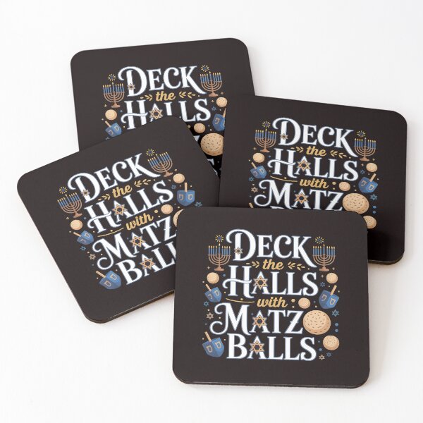 Item preview, Deck the Halls With Matzo Balls – Jewish Holiday Chanukah Humor designed and sold by Redgiant87x.