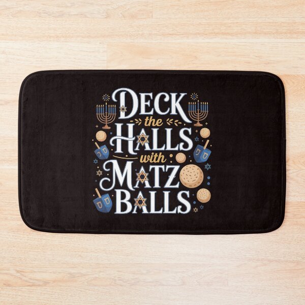 Item preview, Deck the Halls With Matzo Balls – Jewish Holiday Chanukah Humor designed and sold by Redgiant87x.
