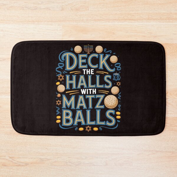 Item preview, Deck the Halls With Matzo Balls – Funny Jewish Holiday Design designed and sold by Redgiant87x.
