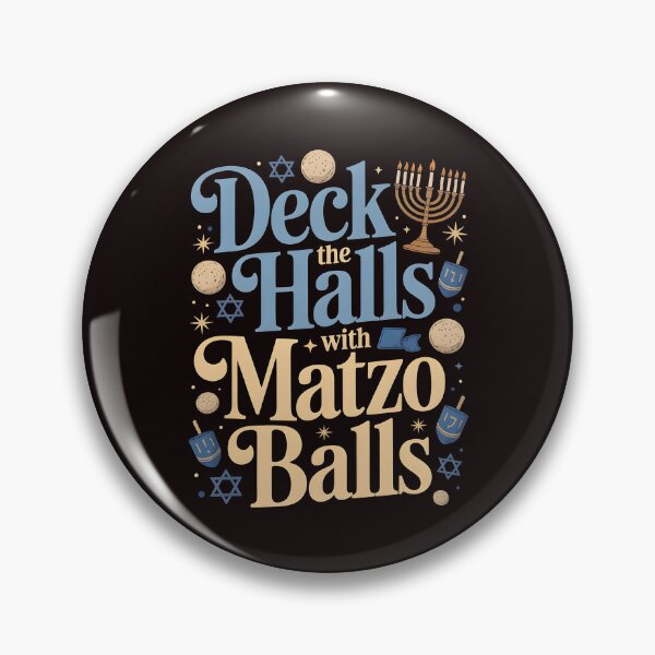 Item preview, Deck the Halls With Matzo Balls – Chanukah Humor for Jewish Holidays designed and sold by Redgiant87x.