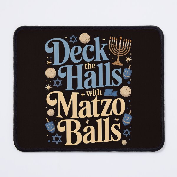 Item preview, Deck the Halls With Matzo Balls – Chanukah Humor for Jewish Holidays designed and sold by Redgiant87x.