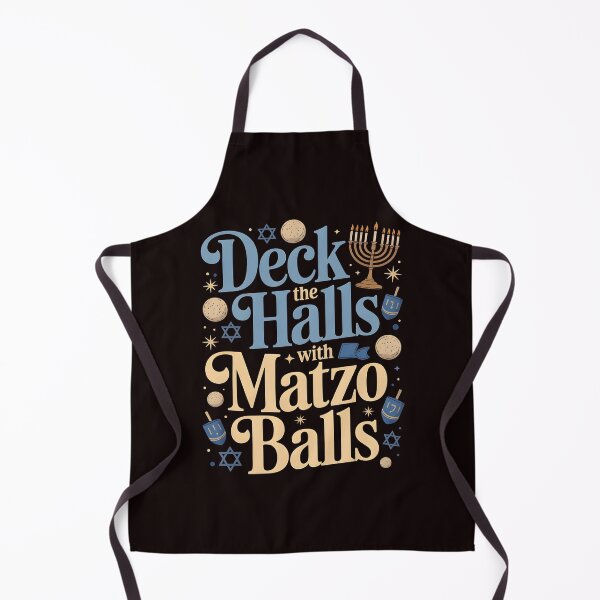 Item preview, Deck the Halls With Matzo Balls – Chanukah Humor for Jewish Holidays designed and sold by Redgiant87x.
