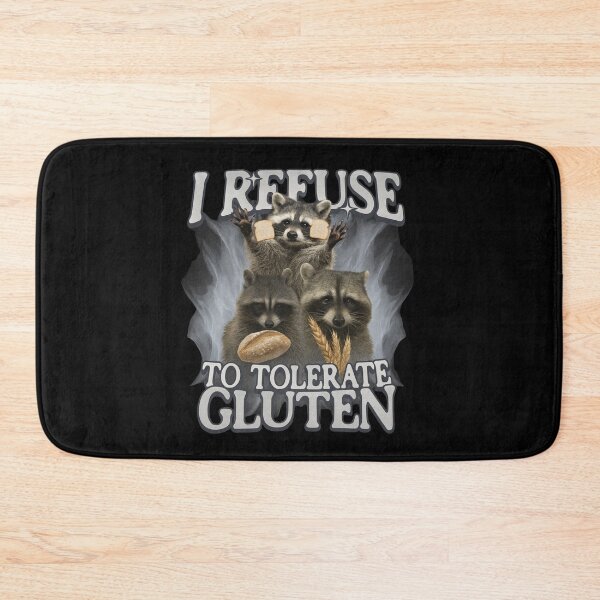 Item preview, Funny Raccoon Gluten Intolerant Design – Cute Retro Meme with Bread & Wheat designed and sold by love3617.