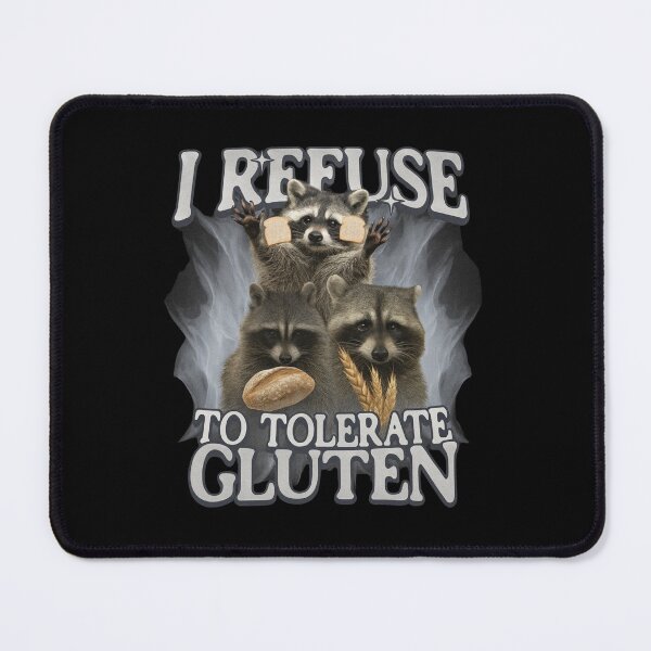 Item preview, Funny Raccoon Gluten Intolerant Design – Cute Retro Meme with Bread & Wheat designed and sold by love3617.
