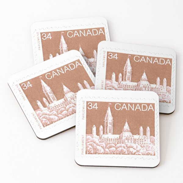 Item preview, Canadian Canada Skyline Vintage Postage Stamp designed and sold by red-amber65.