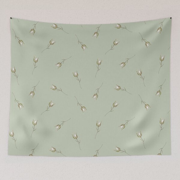 Item preview, Sage Green Minimalist Rose Bud Pattern • Soft Botanical Watercolor Floral Romantic Vintage Aesthetic designed and sold by coshe.