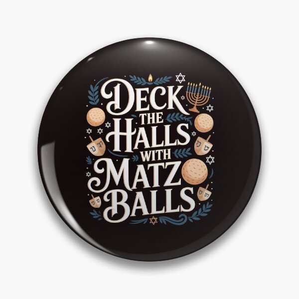Item preview, Deck the Halls With Matzo Balls – Lighthearted Chanukah Joke designed and sold by Redgiant87x.