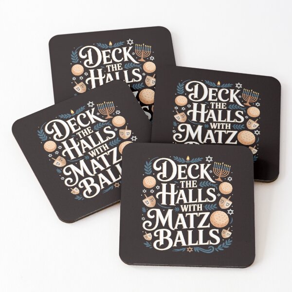 Item preview, Deck the Halls With Matzo Balls – Lighthearted Chanukah Joke designed and sold by Redgiant87x.