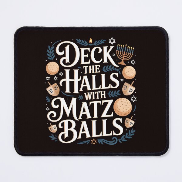 Item preview, Deck the Halls With Matzo Balls – Lighthearted Chanukah Joke designed and sold by Redgiant87x.